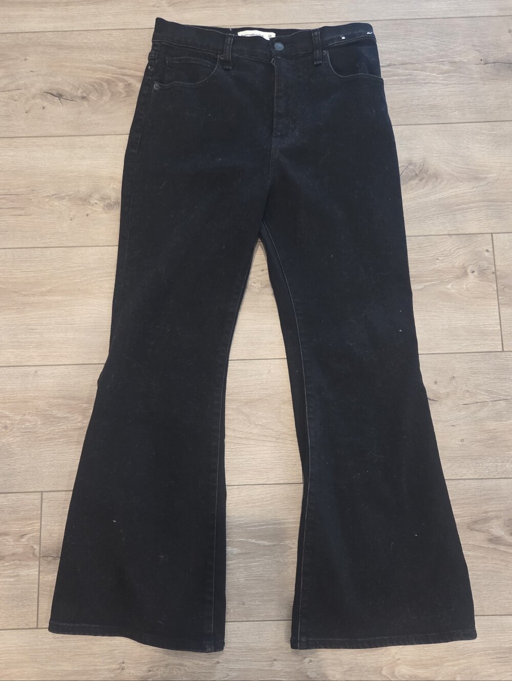 Abercrombie & Fitch Black High-Rise Flare Jeans